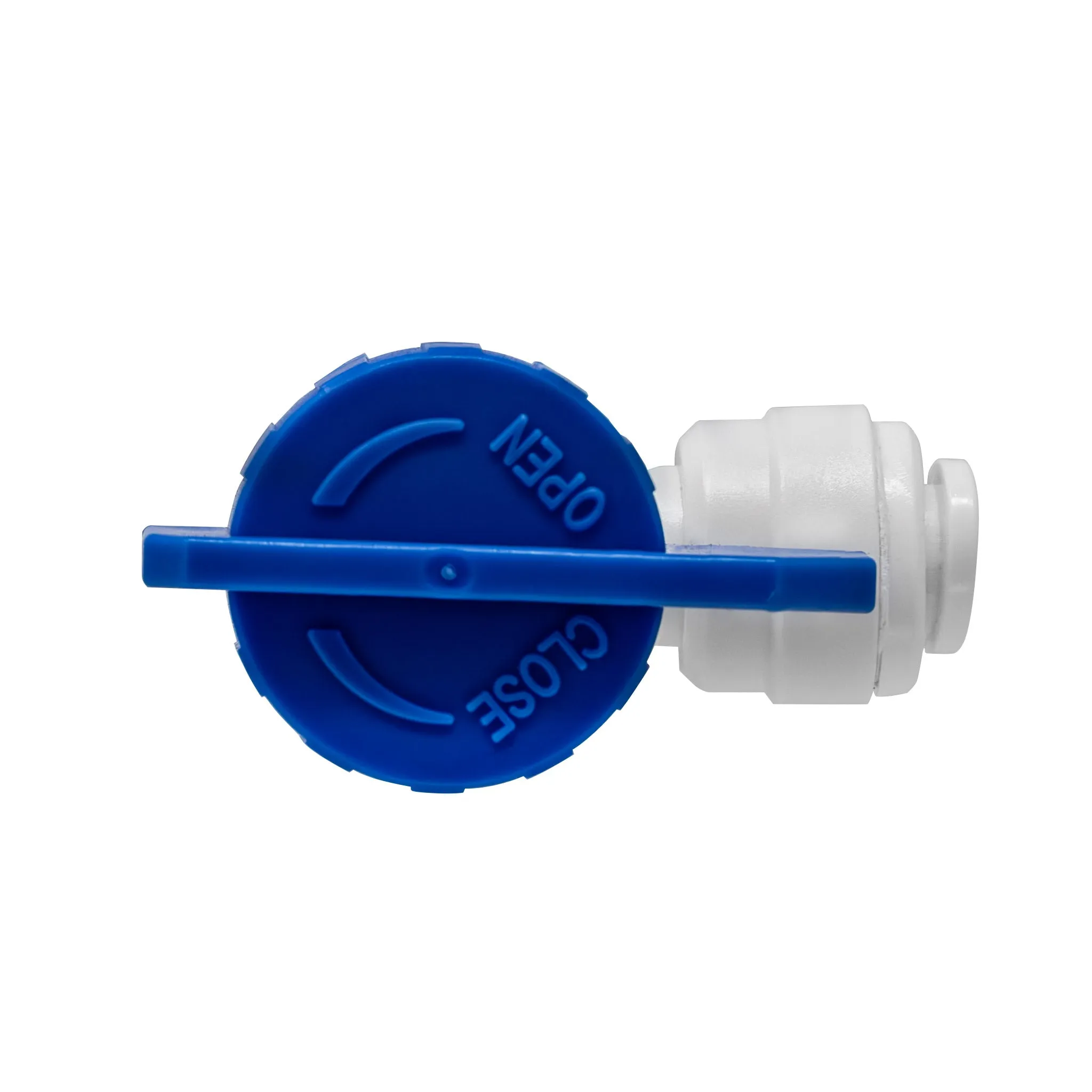 1/4" Tank Ball Valve with Gasket (1/4" Female Thread x 1/4" Quick Connect)