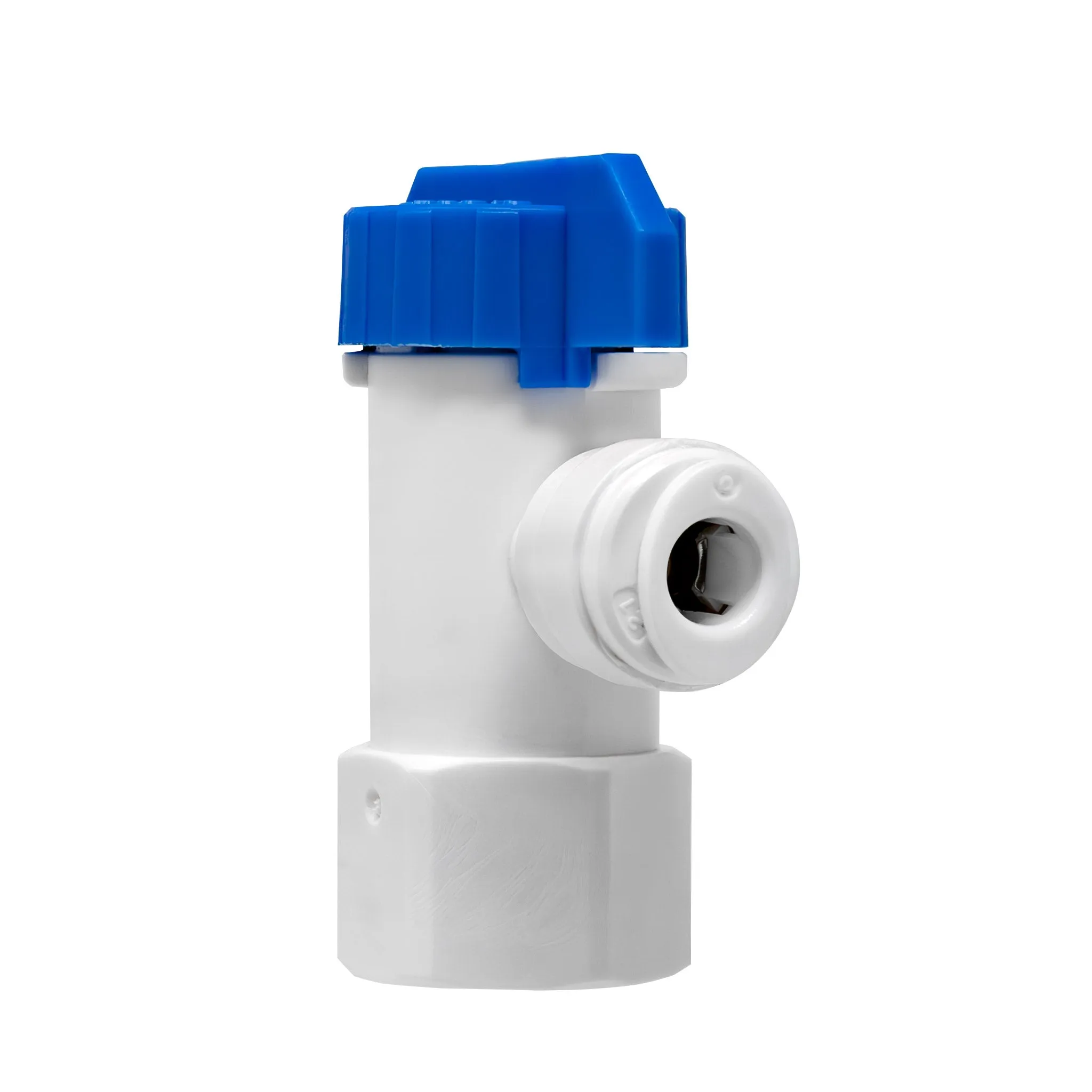 1/4" Tank Ball Valve with Gasket (1/4" Female Thread x 1/4" Quick Connect)