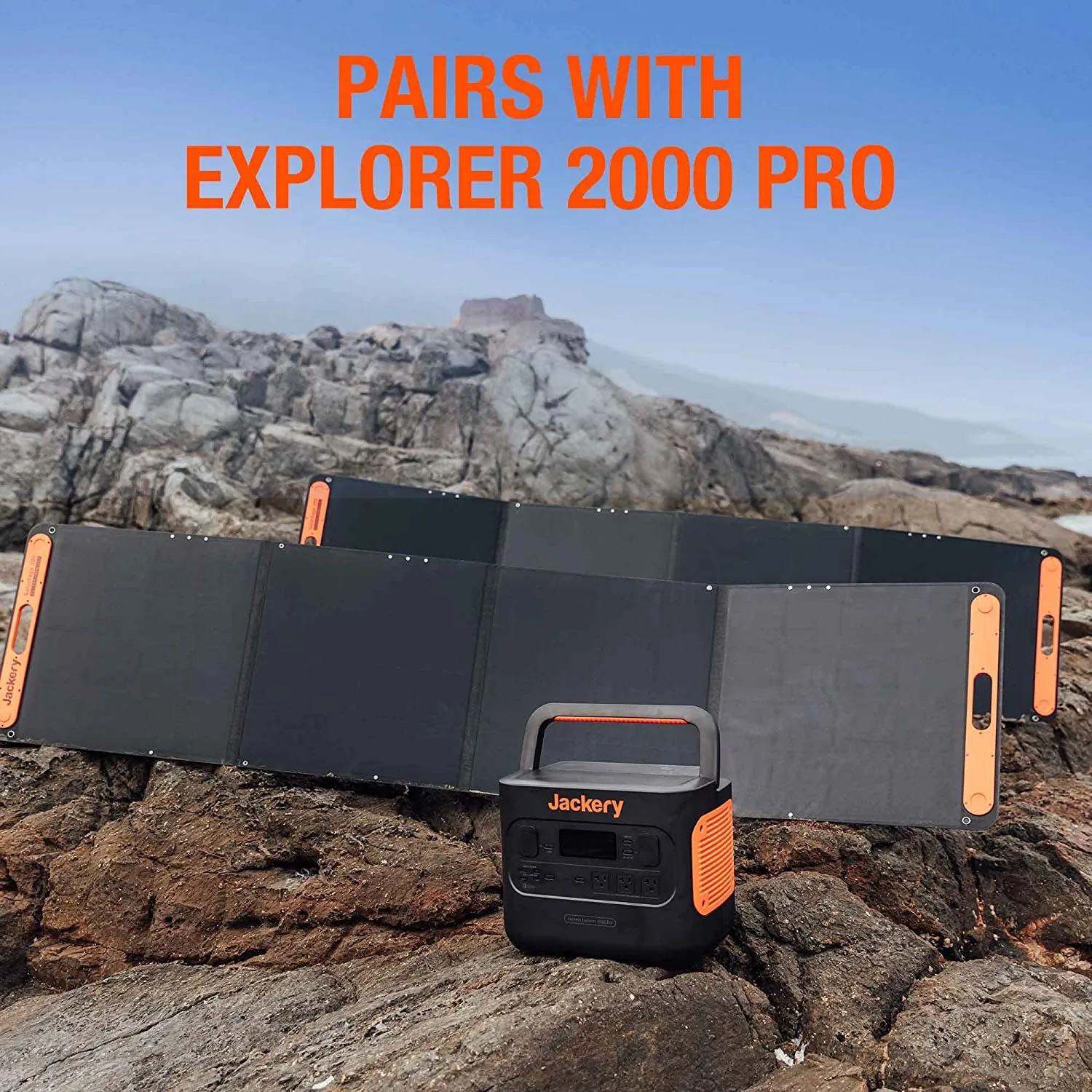 200W Portable Solar Panel Bundled with Explorer 2000 PRO as Solar Generator, Off-Grid Power for Outdoor Adventures