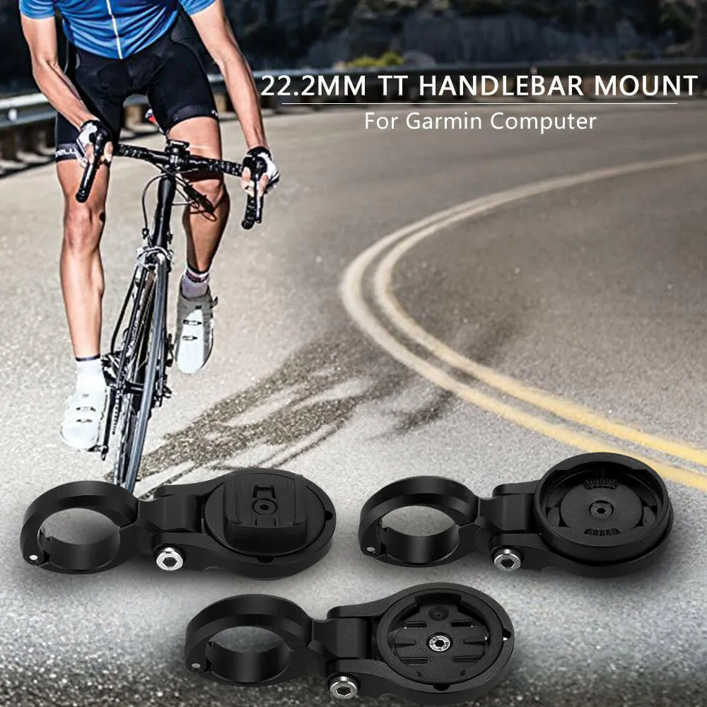 22.2mm TT/Aero Handlebar Mount Stem Mount for Garmin Edge Polar CatEye Computer