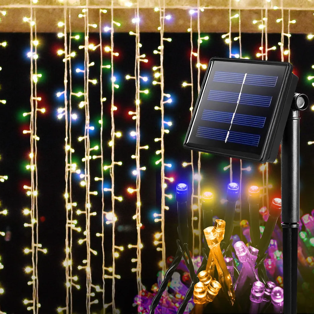 30M 300 LED Bulbs String Solar Powered Fairy Lights Garden Christmas Decor - Multicolour