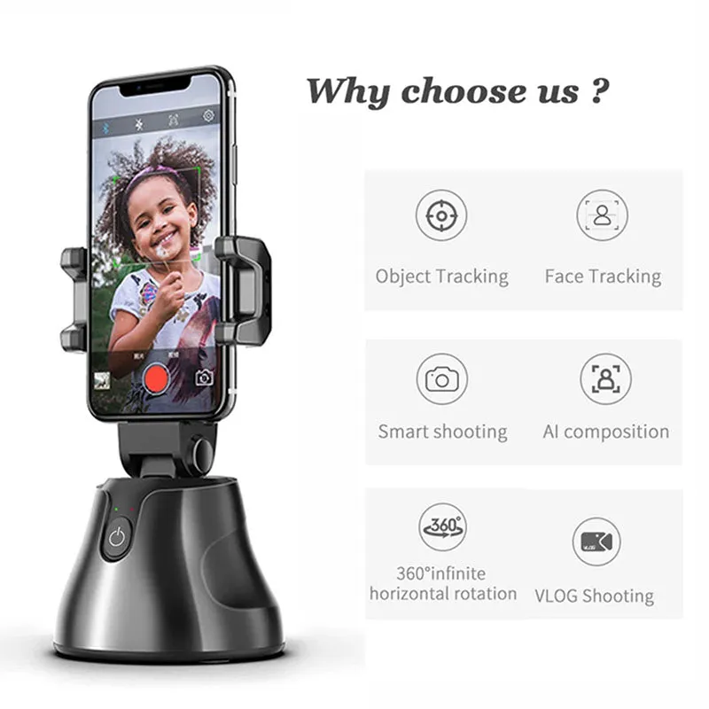 360° Rotation Tracking Smart Phone Holder