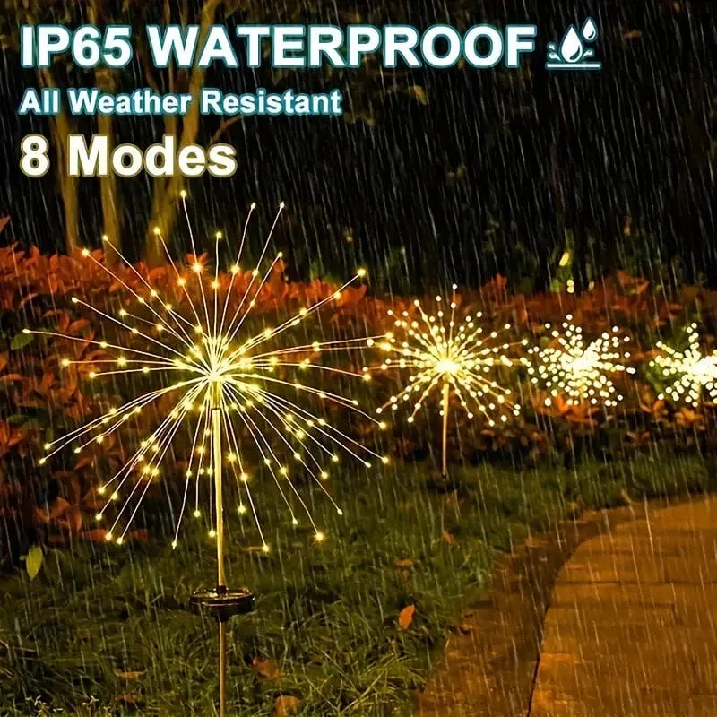 60 LED Multicolor Outdoor Solar Powered Firework Lights