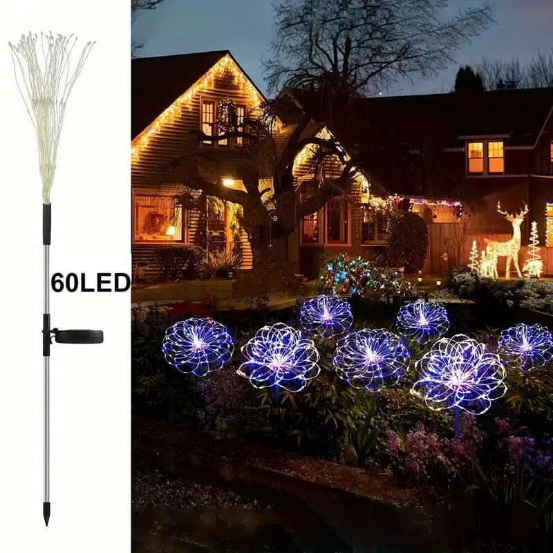 60 LED Multicolor Outdoor Solar Powered Firework Lights