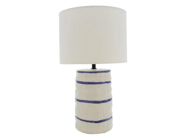 604 Table Lamp in White/Blue