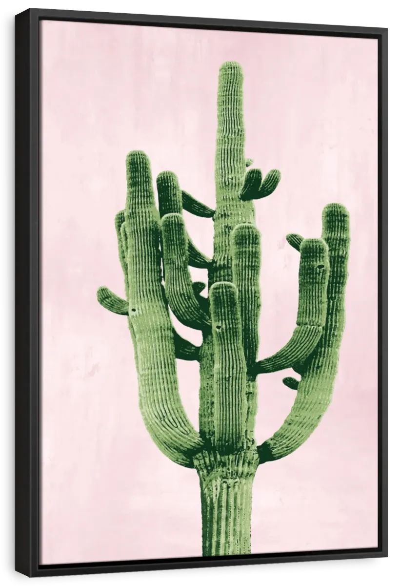 A Cactus On Pink II Wall Art