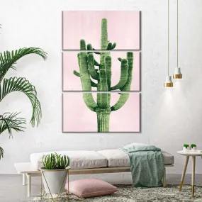 A Cactus On Pink II Wall Art