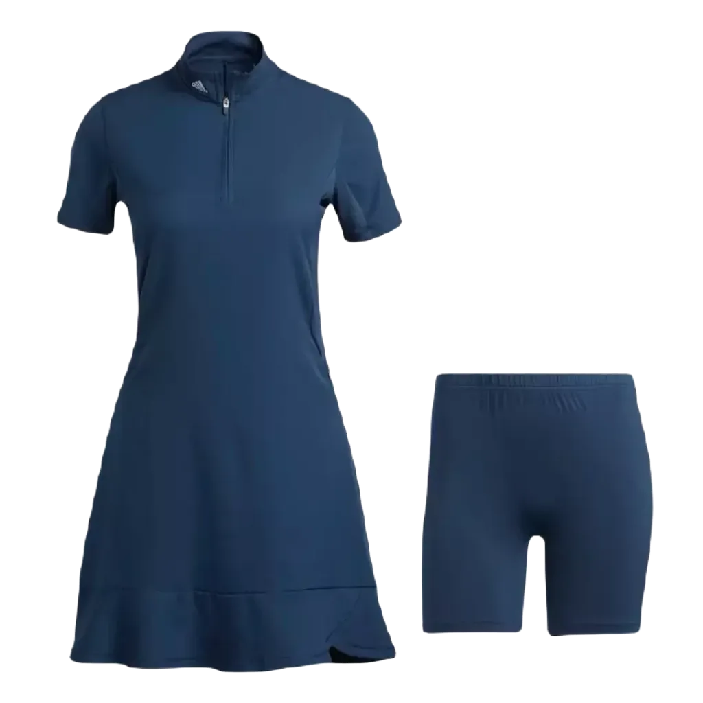 Adidas Ladies Frill Dress - Navy