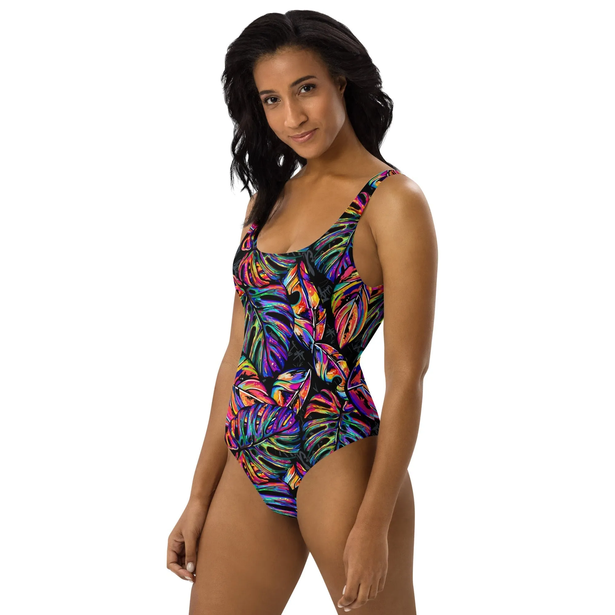 Artsy Tropical One-Piece Swimsuit