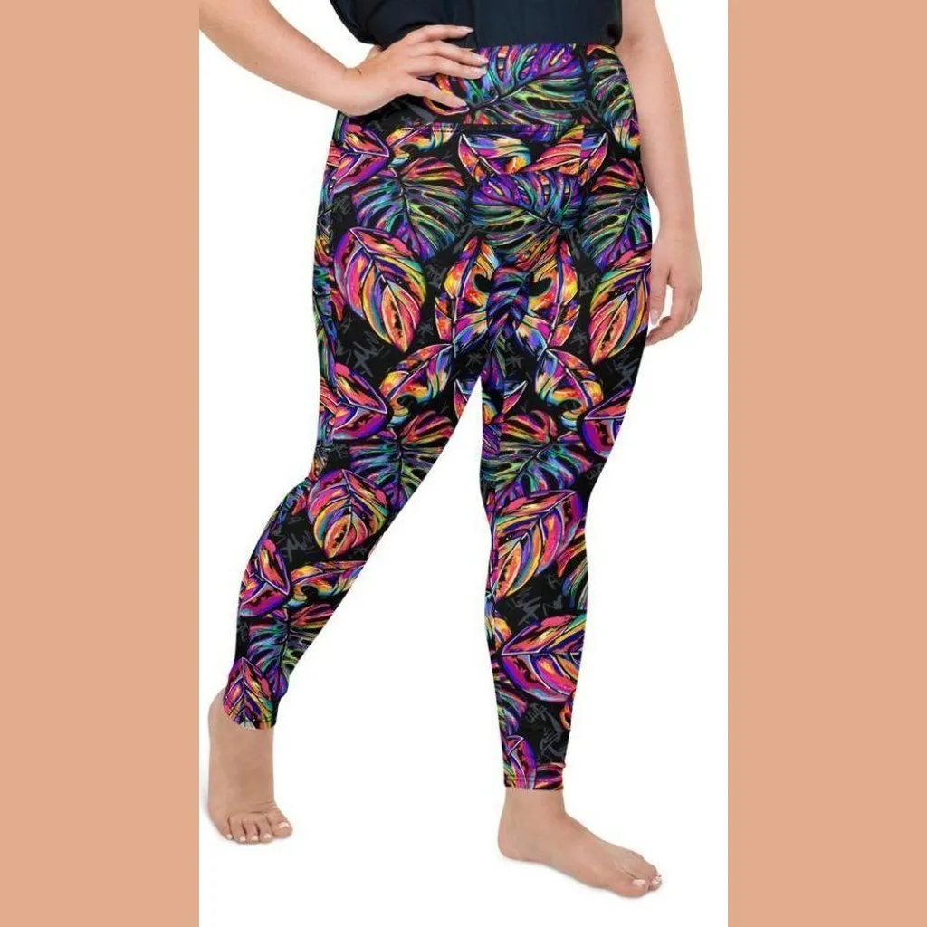 Artsy Tropical Plus Size Leggings