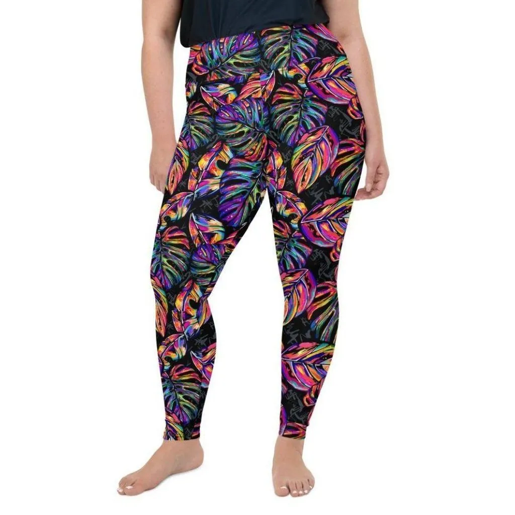 Artsy Tropical Plus Size Leggings