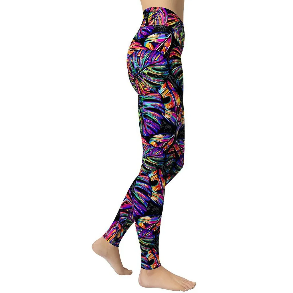 Artsy Tropical Yoga Leggings