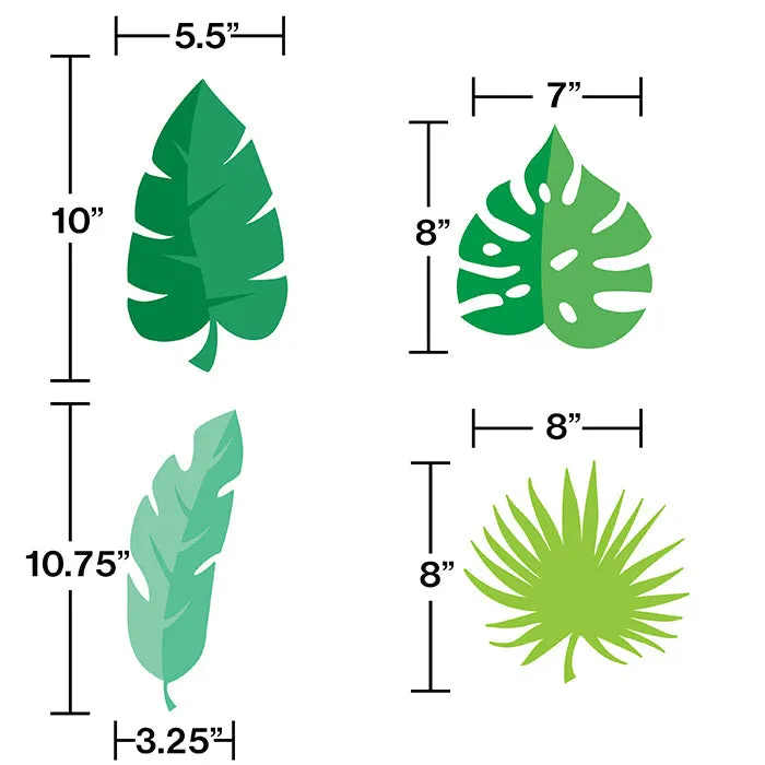 Bulk Jungle Leaf Cutouts (144 per Case)