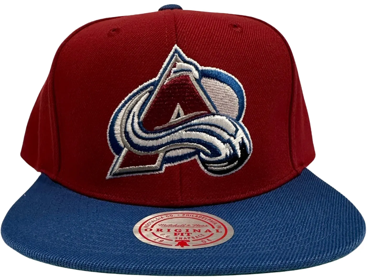 *Colorado Avalanche* snapback hats by Mitchell & Ness