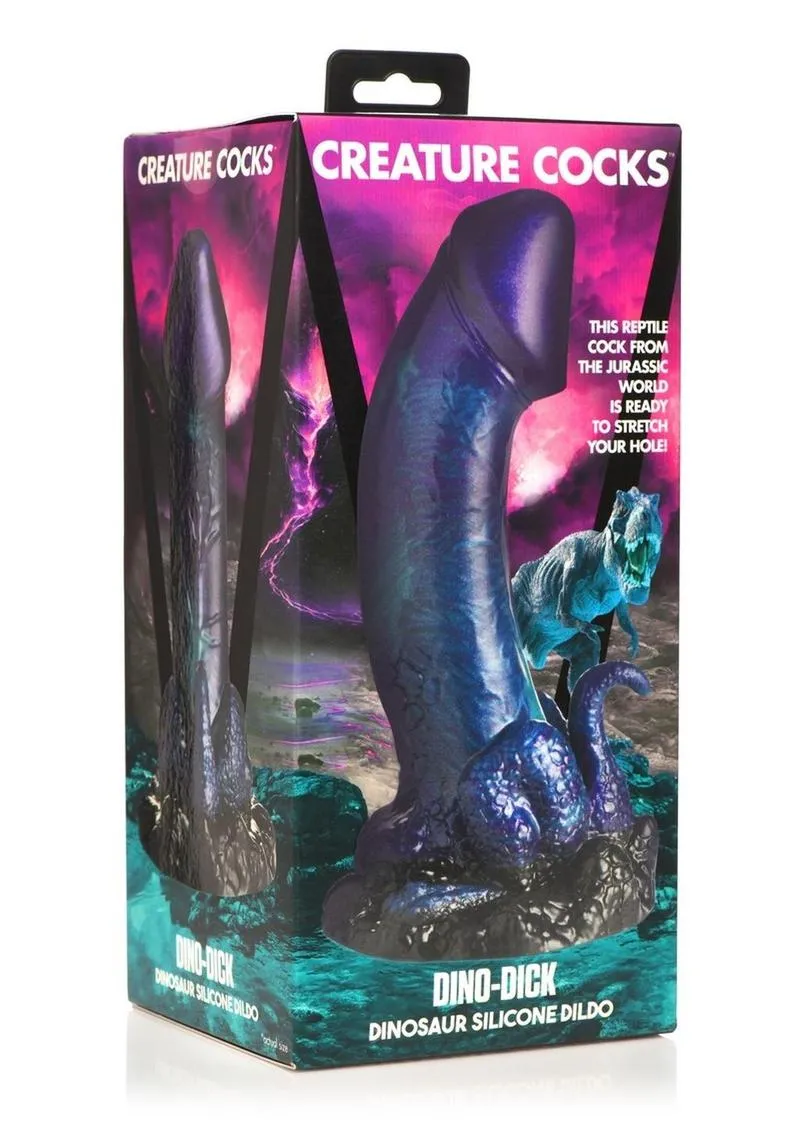 Creature Cocks Dino Dick Dinosaur Silicone Dildo - Large - Purle