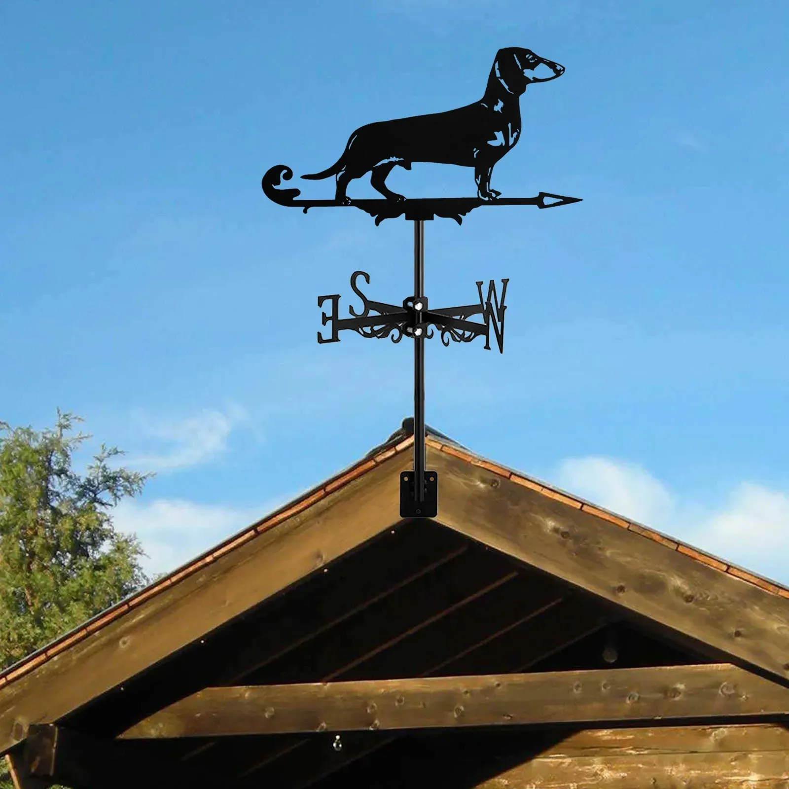 Elegant Dachshund Weather Vane for Weather Tracking