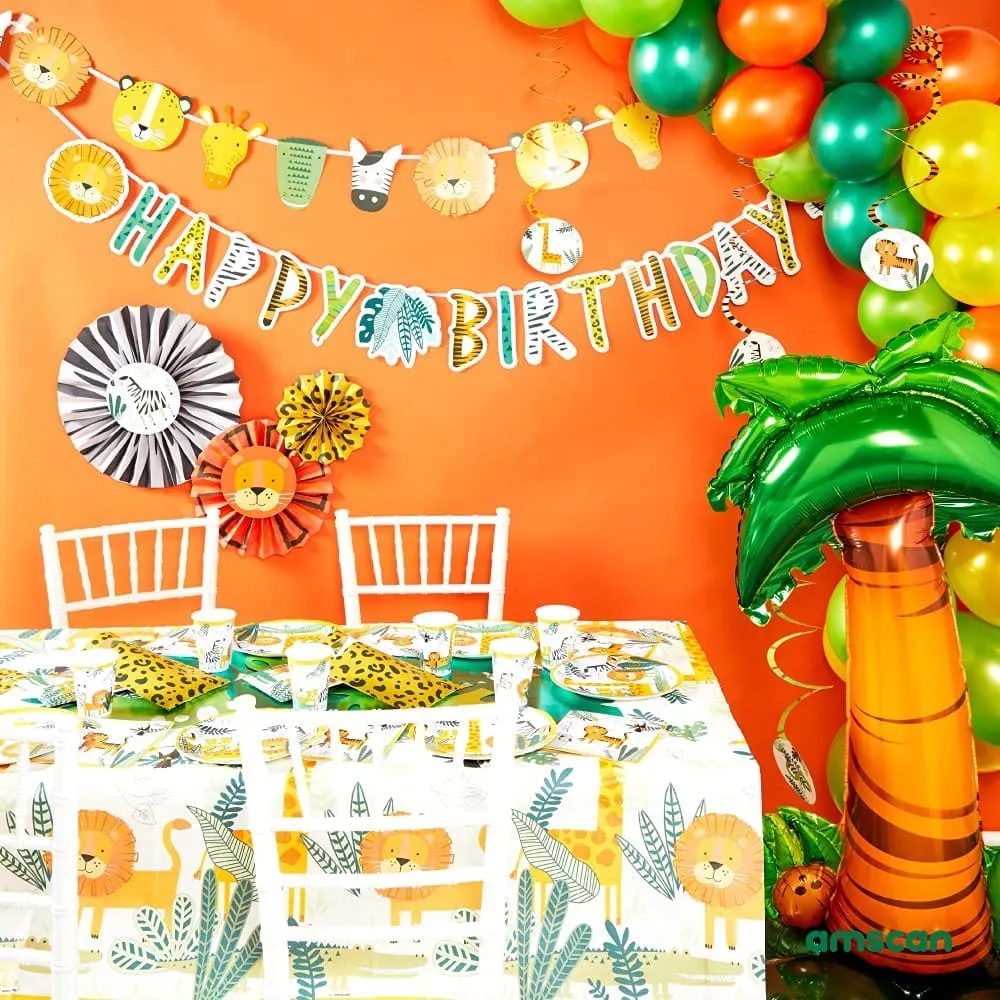 Get Wild Safari Party Happy Birthday Foil Balloon