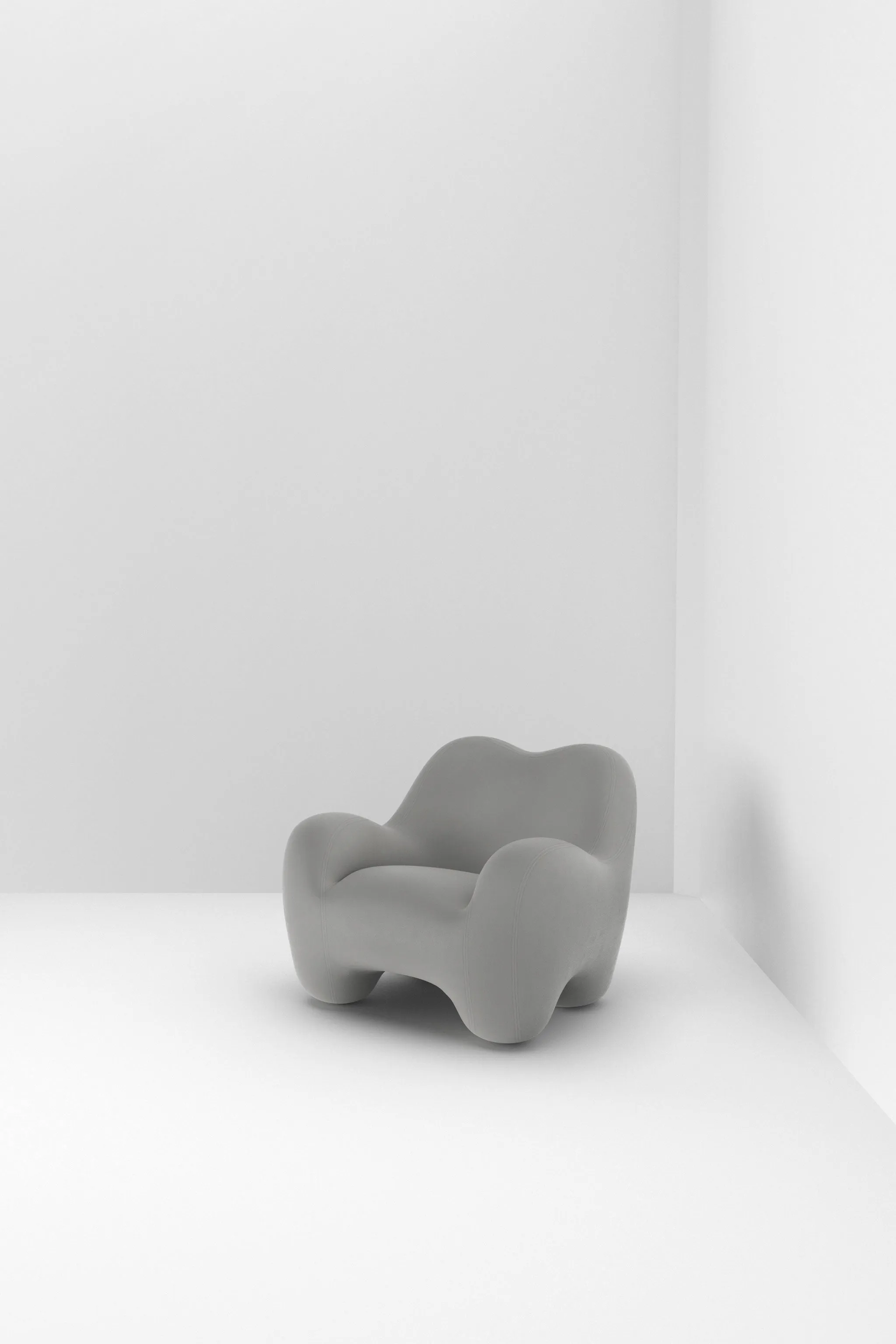 GUMMY ARMCHAIR / SAVANNE LEATHER GREY