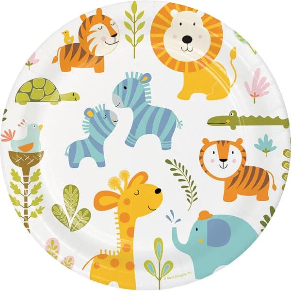 Happi Jungle 9in Round Dinner Paper Plates