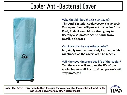 HAVAI Anti Bacterial Cover for Smartbuy 47 Litre Tower Cooler Water Resistant.Cover Size(LXBXH) cm: 37 X 35 X 131