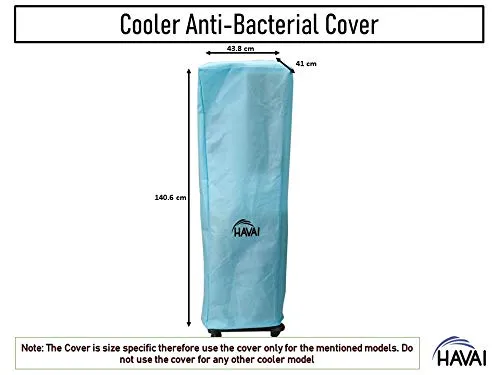 HAVAI Anti Bacterial Cover for USHA Frost ZX 50 Litre Tower Cooler Water Resistant.Cover Size(LXBXH) cm:43.8 X 41 X 140.6