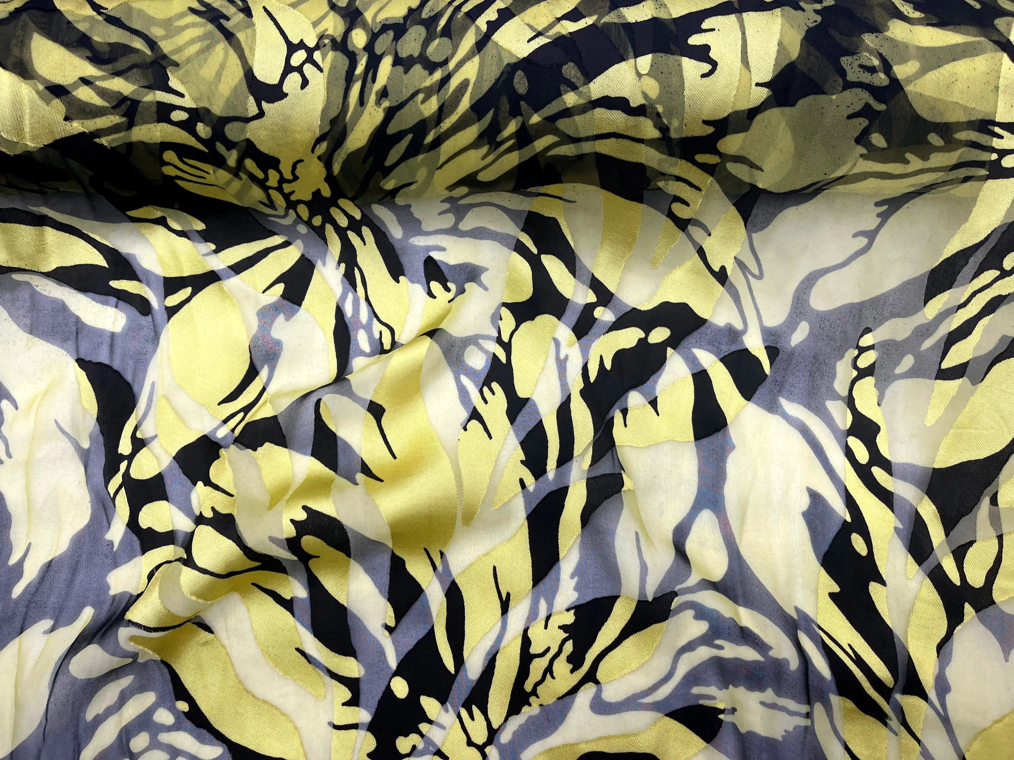 Jungle - Burn Out  Chiffon Fabric