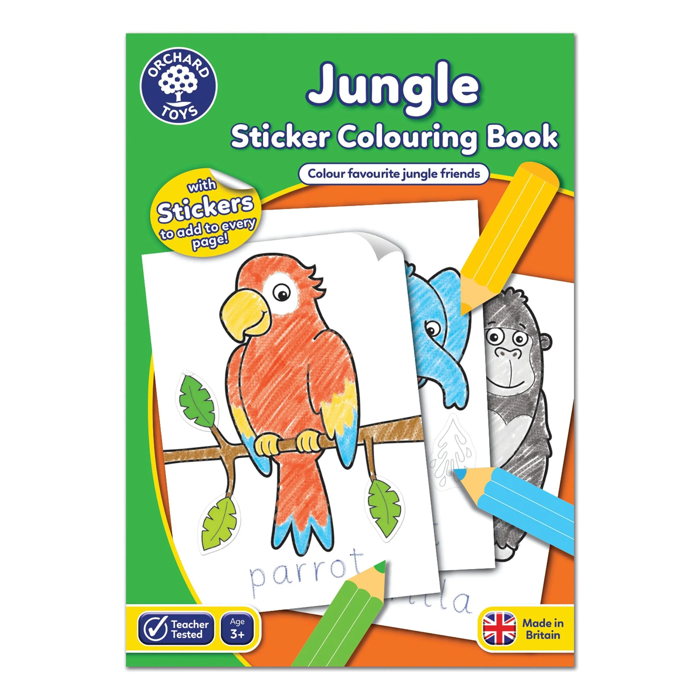 Jungle Sticker and Colouring Book by Orchard Toys