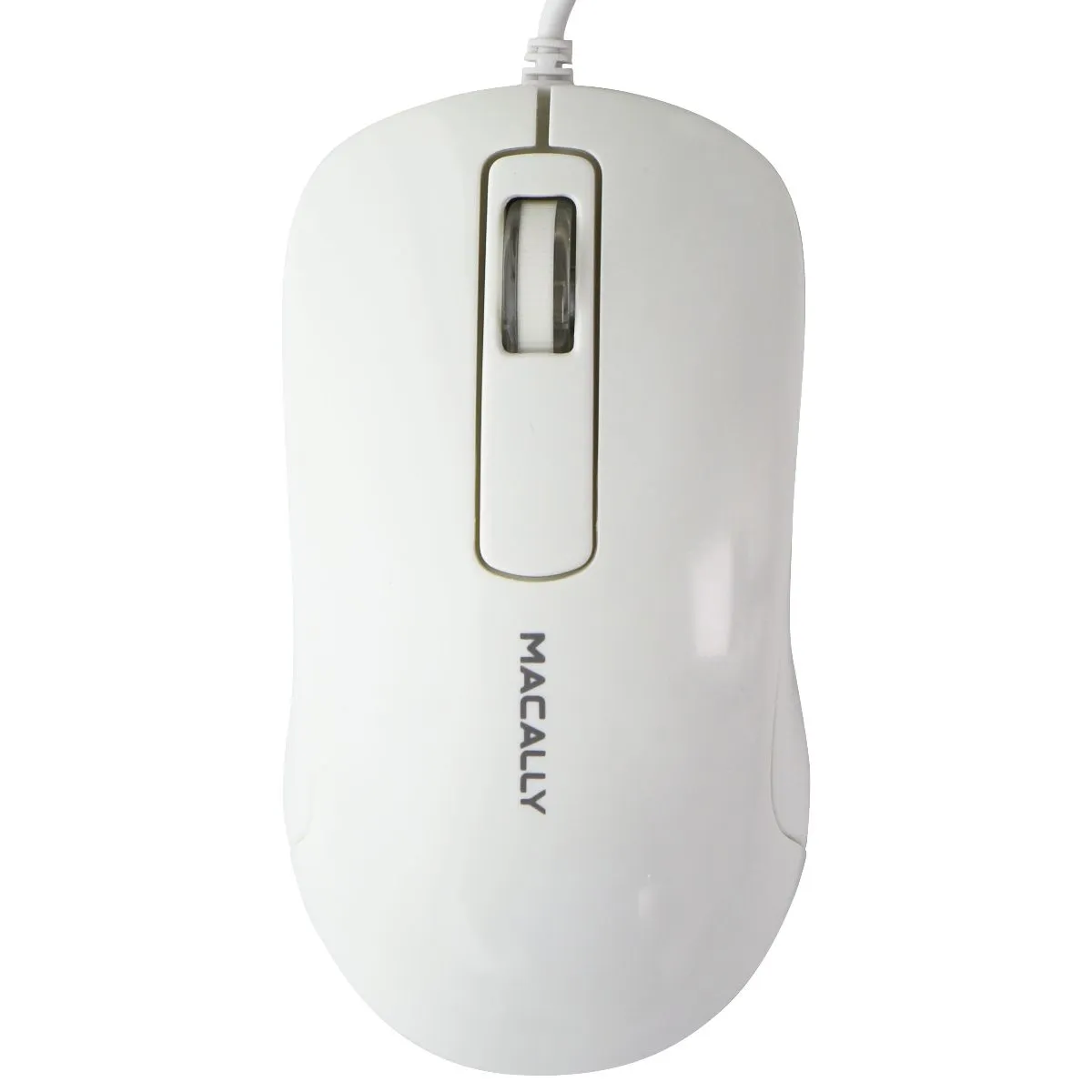 Macally (5-ft) USB Wired 3-Button Computer Mouse for Mac/PC - (ICEFROST3) White