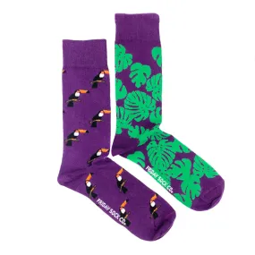 Men's Toucan and Monstera Socks