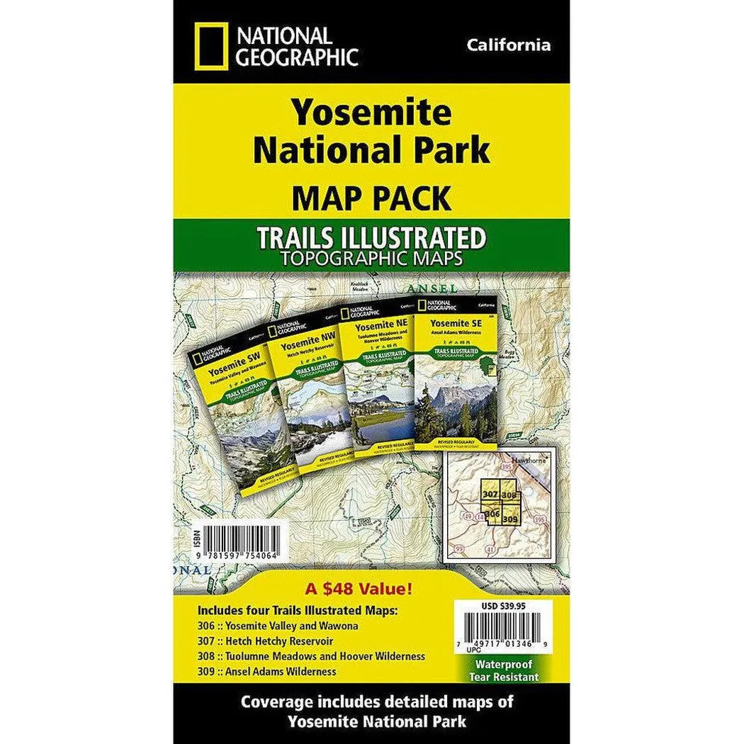 National Geographic Yosemite National Park [Map Pack Bundle]