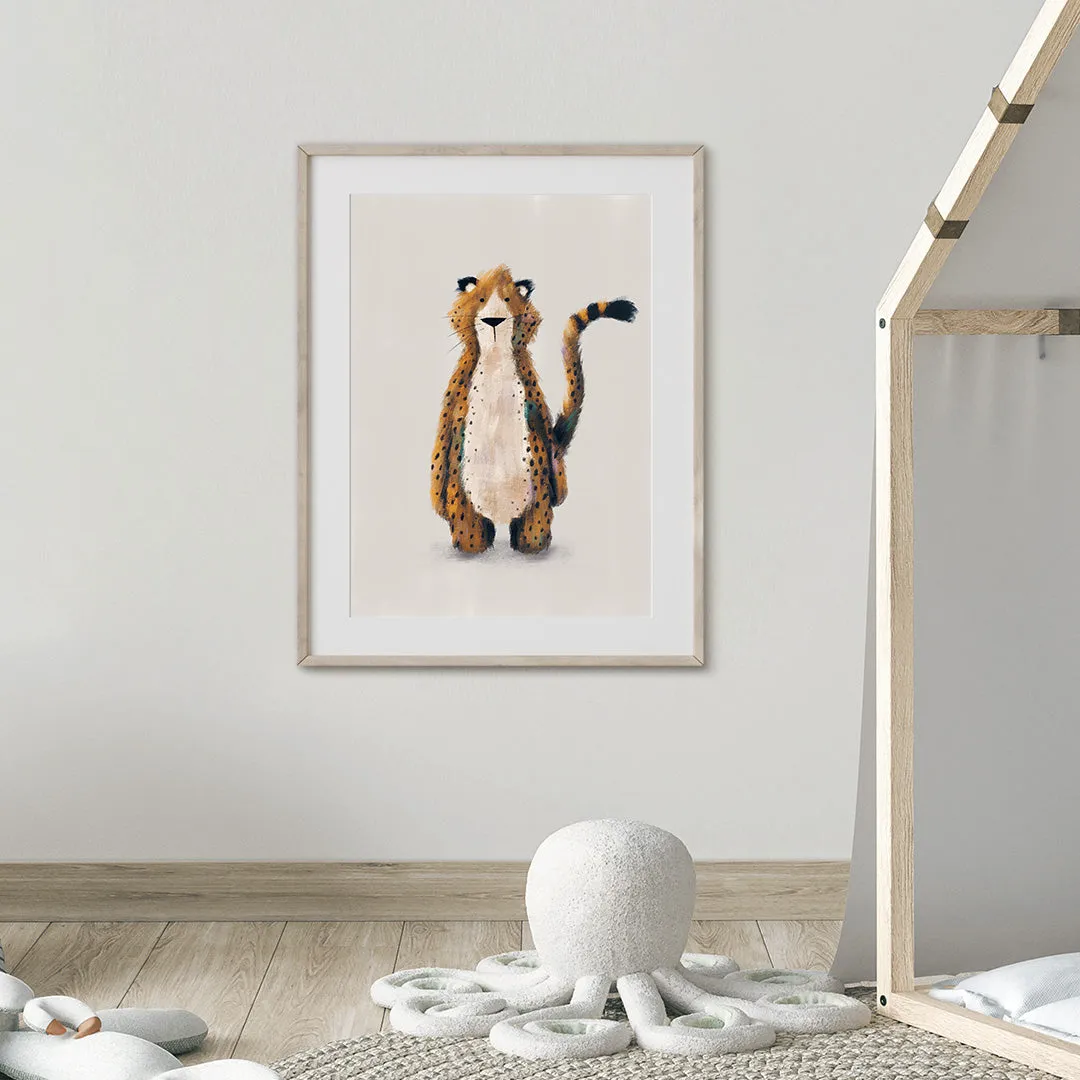 Neutral Jungle Safari Animal Nursery Prints Set Of 4