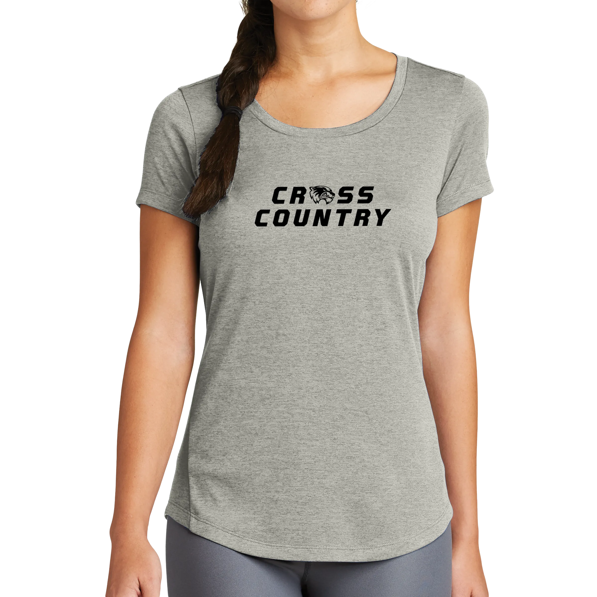 New Era Ladies Series Performance Scoop Tee- Cross Country Head