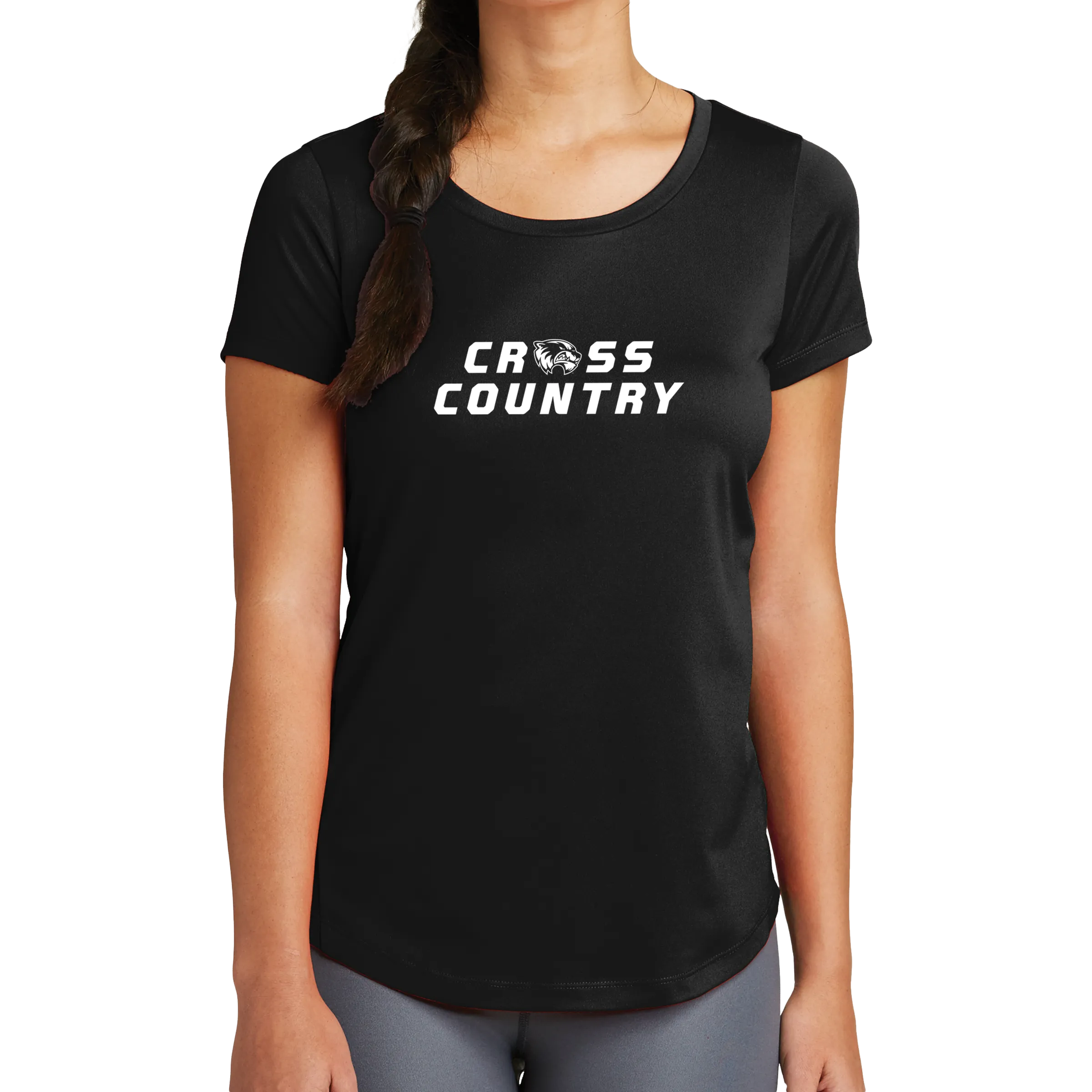 New Era Ladies Series Performance Scoop Tee- Cross Country Head