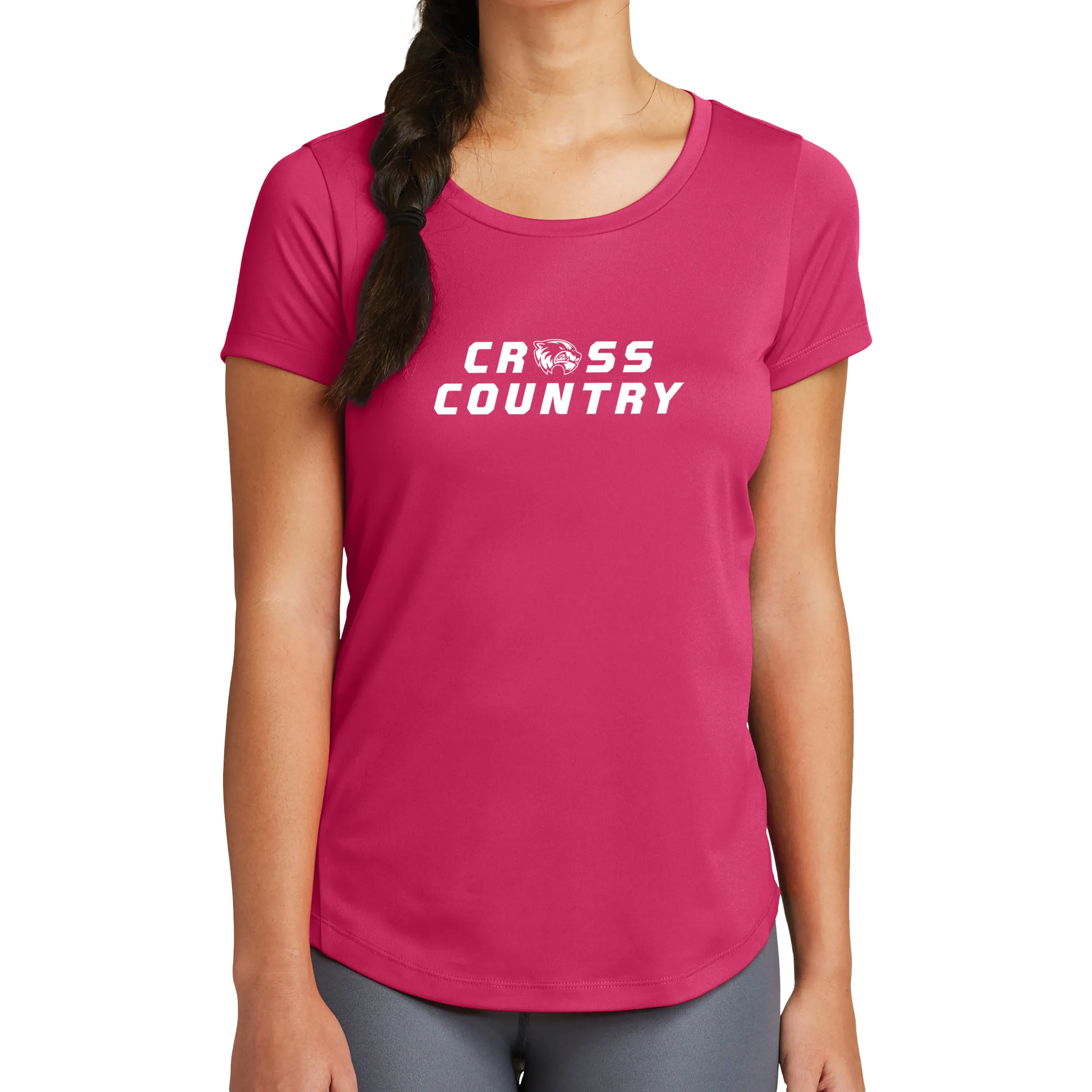 New Era Ladies Series Performance Scoop Tee- Cross Country Head