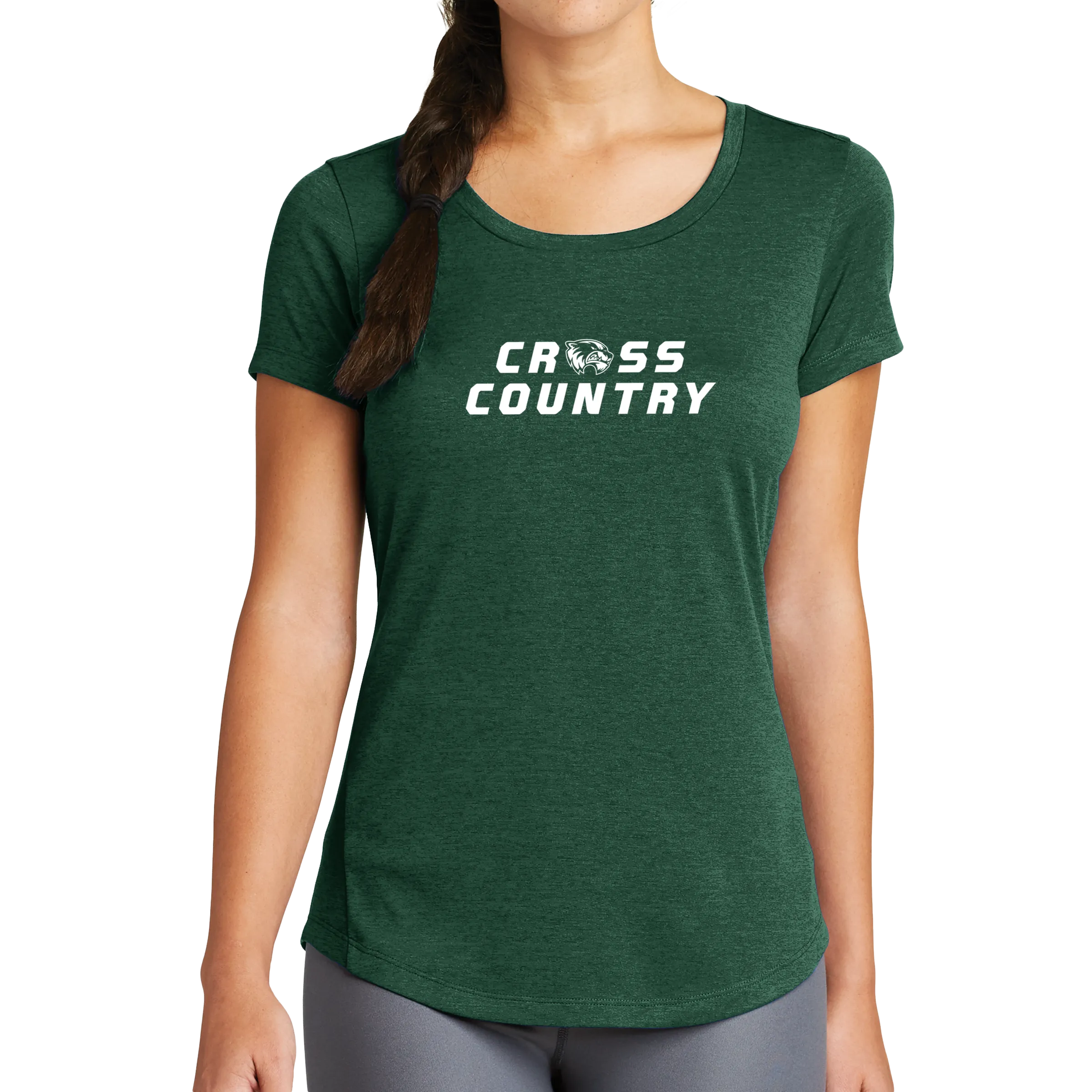 New Era Ladies Series Performance Scoop Tee- Cross Country Head