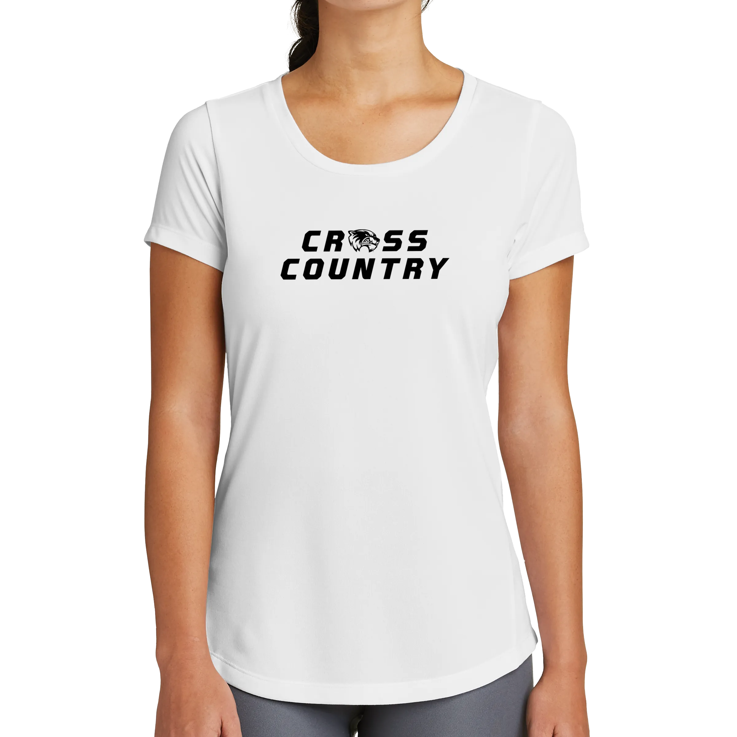 New Era Ladies Series Performance Scoop Tee- Cross Country Head