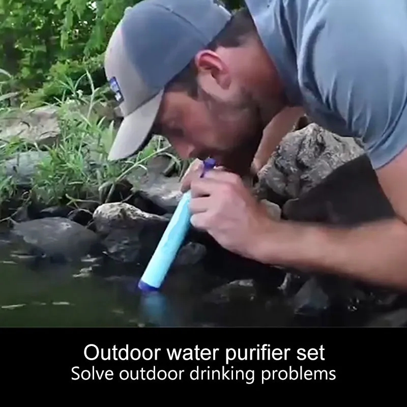 Outdoor Water Purifier Camping Hiking Emergency Life Survival Portable Purifier Water Filter