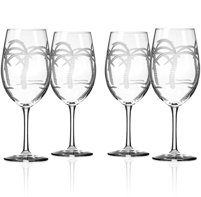 Palm Island Etched Glass Barware Collection