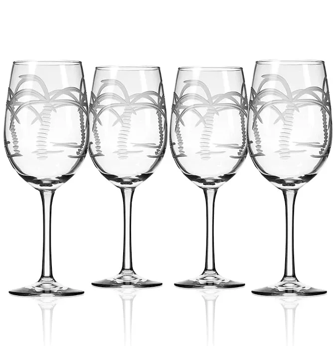 Palm Island Etched Glass Barware Collection