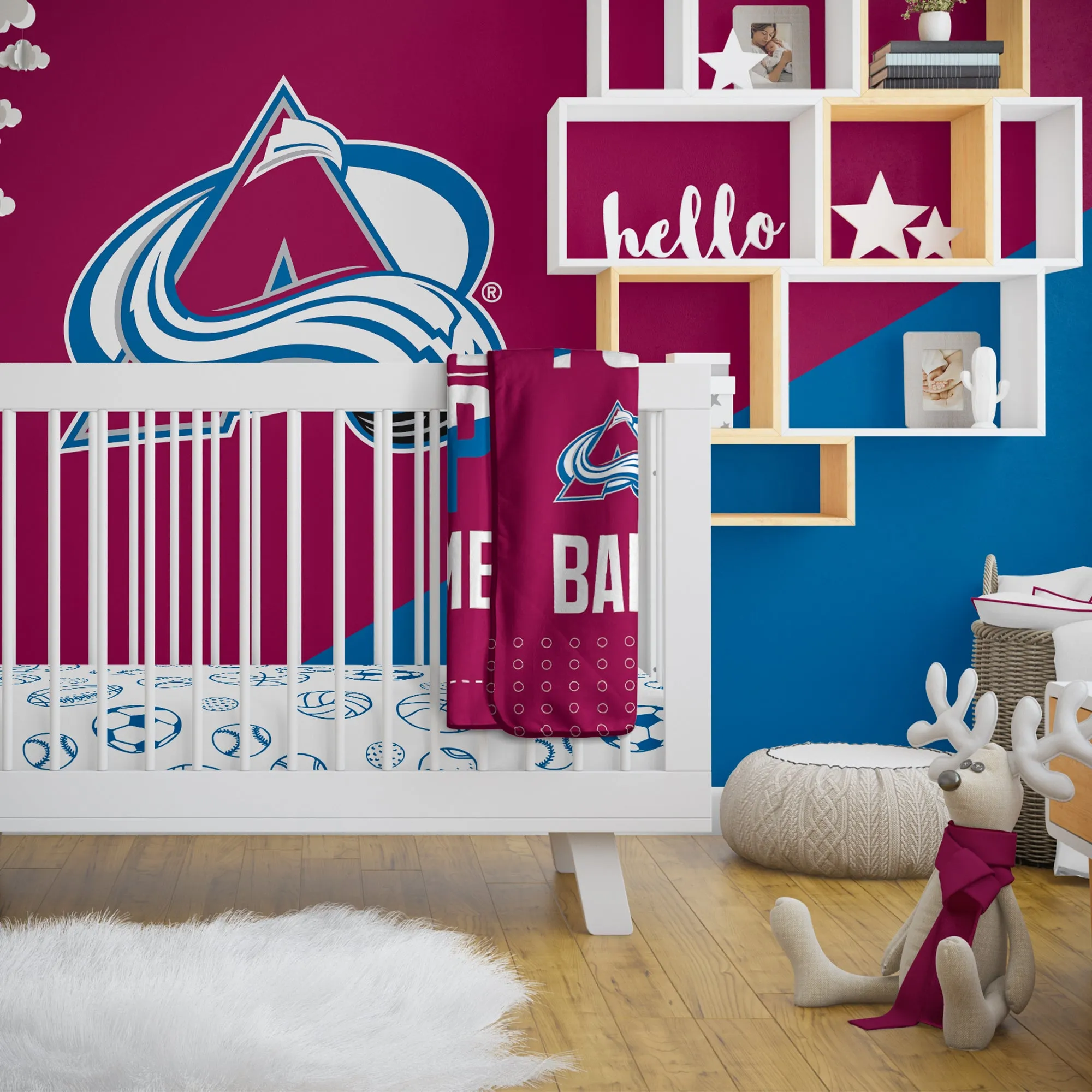 Personalized Colorado Avalanche MVP Baby Pixel Fleece Blanket