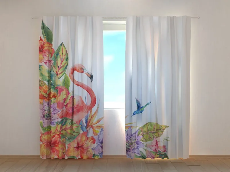 Photocurtain Tropical Flamingo