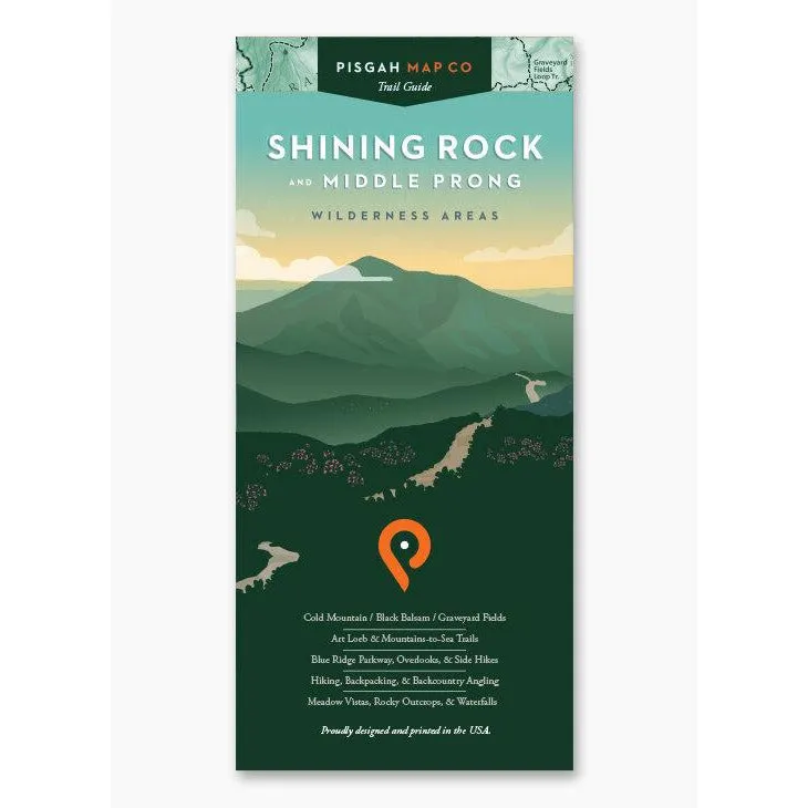 Pisgah Map Co. Shining Rock and Middle Prong Wilderness Areas