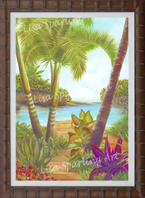 "Tropical Lagoon I" Giclée Reproduction