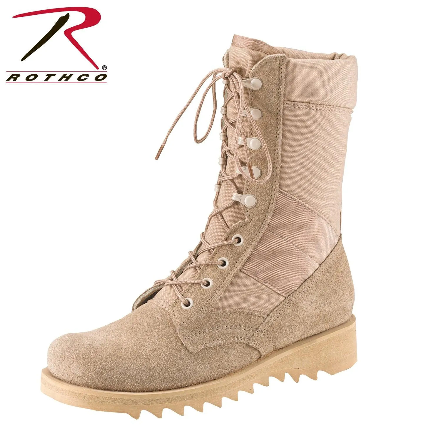 Rothco G.I. Type Ripple Sole Desert Tan Jungle Boots - 10 Inch