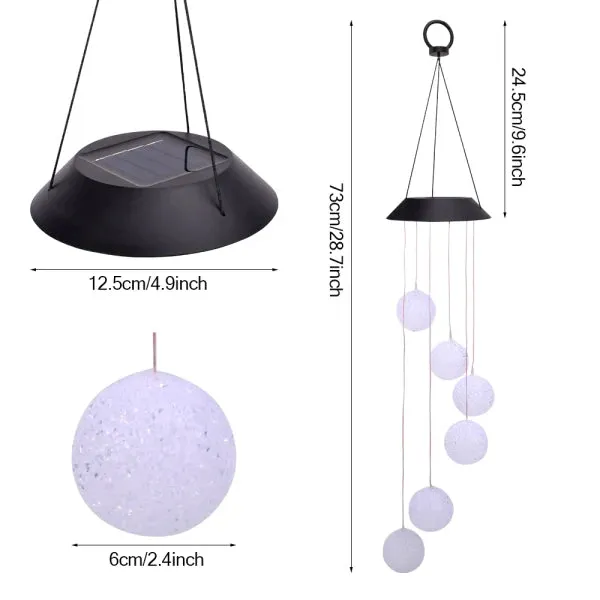 Solar Colour Changing LED Ball Hanging Lamp