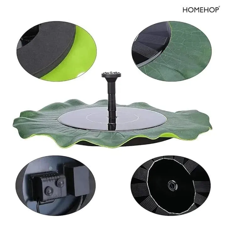 Solar Fountain Floating Lotus Leaf Sprinkler Water Pump For Home, Outdoor, Garden Decoration