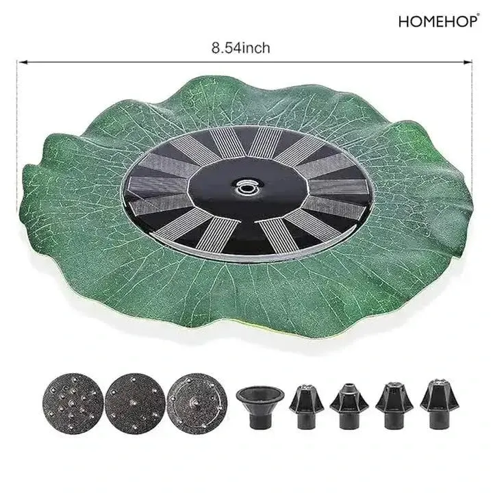 Solar Fountain Floating Lotus Leaf Sprinkler Water Pump For Home, Outdoor, Garden Decoration