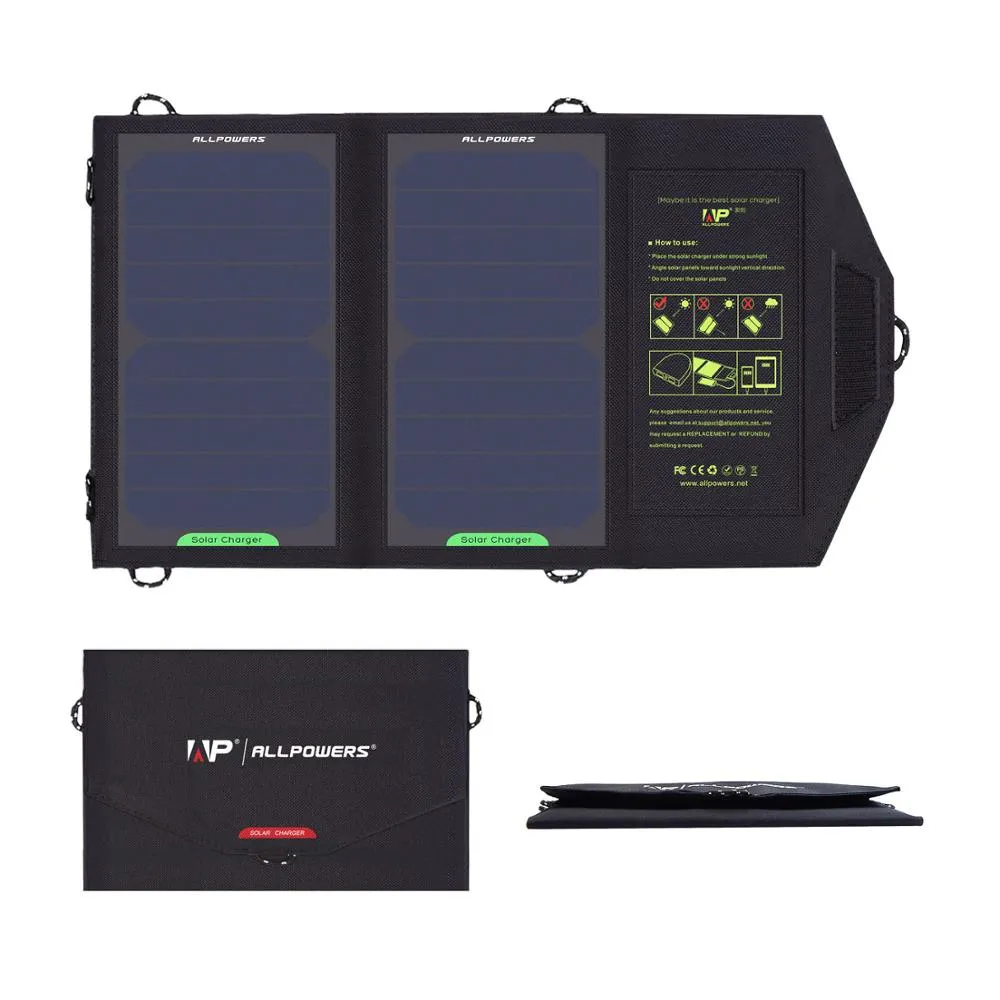 Solar Panel 10W 5V Solar Charger Portable Solar Battery Chargers Charging for Phone for Hiking  Camping Outdoors