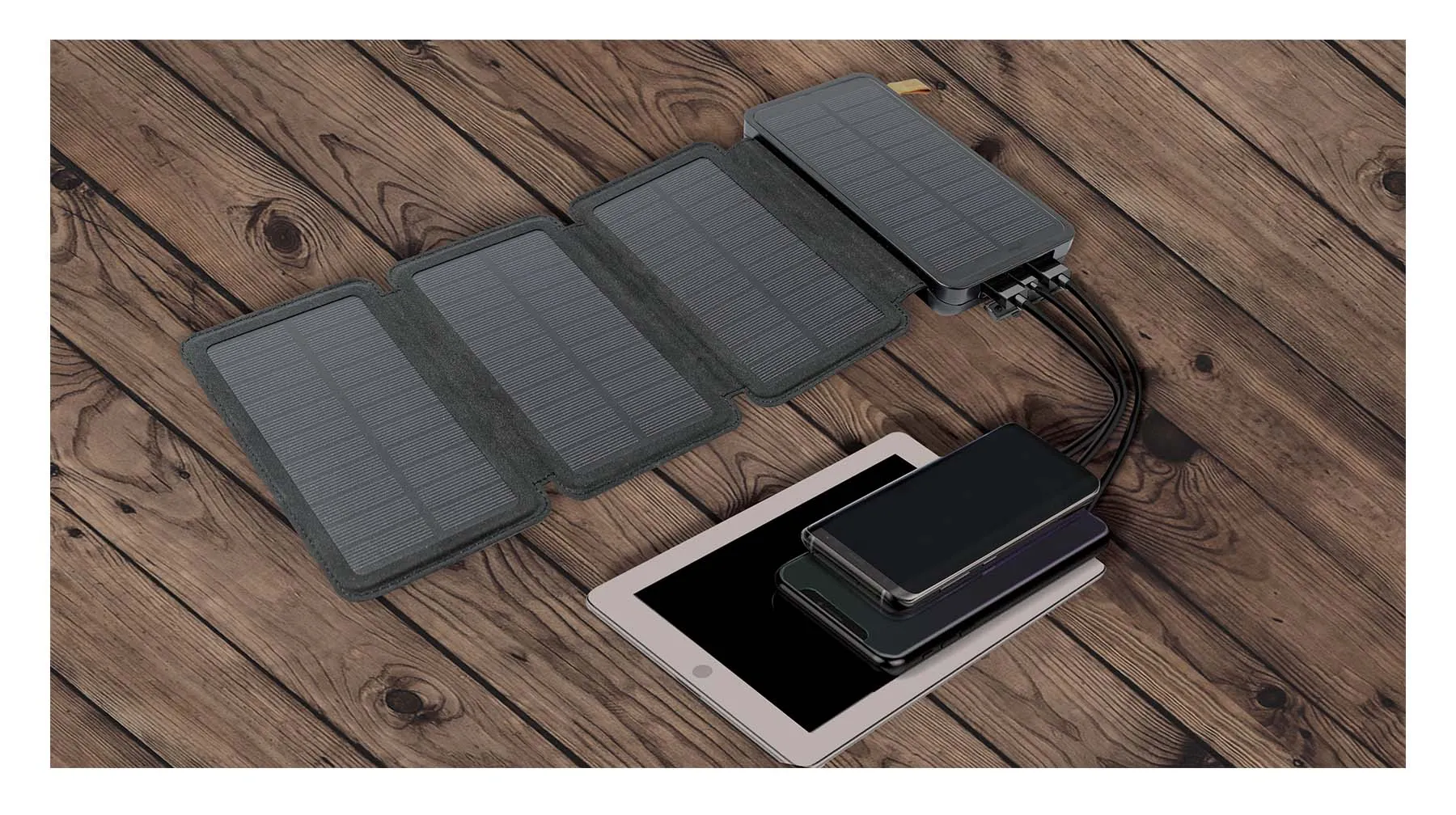 Portable Folding Solar Panel with High-Capacity Power Bank – Ideal for Outdoor Adventures and Emergency Charging