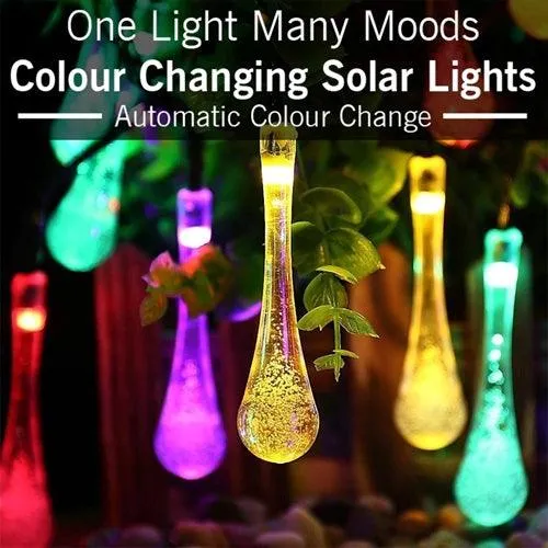 Solar Tree Light Decoration Multicolor Crystal Water Drop - Epyz